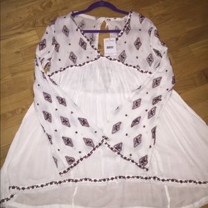 FP bell sleeve tunic dress